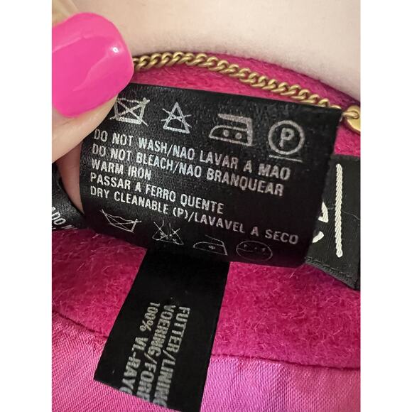 LAUREL By Escada Hot Pink Wool Vintage Swing Coat Fits Like A Large! - Picture 13 of 16